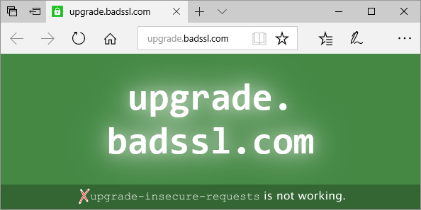 Edge Upgrade Insecure Requests