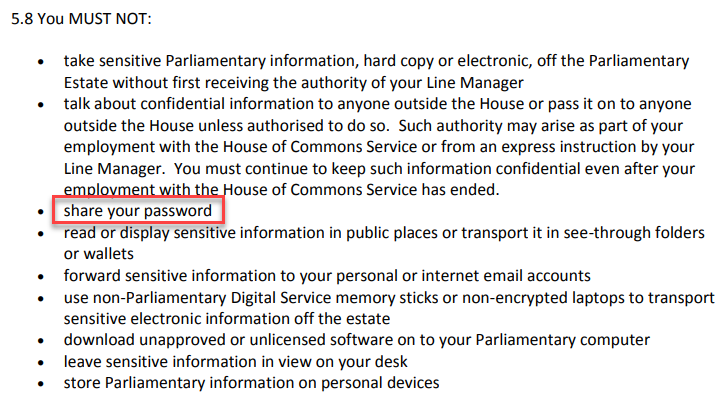 House of Commons Staff Handbook